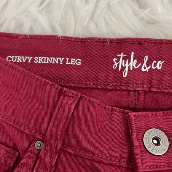 STYLE & CO CURVY SKINNY LEG MID RISE TUMMY CONTROL CURVY FIT SIZE 4 NEW - Picture 9 of 14